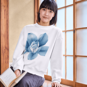 Blusa flor azul